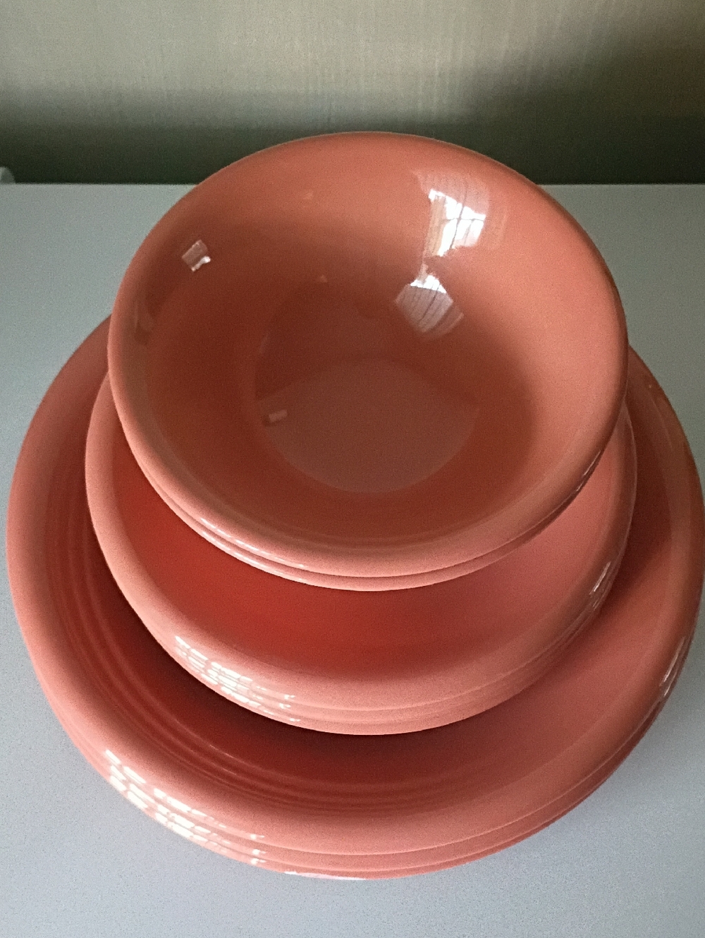 Set vintage Mervyn's Stoneware Dinner Pllates Mauve Tone